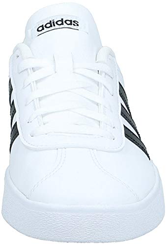 adidas VL Court 2.0 K, Zapatillas Unisex Adulto, Blanco (Footwear White/Core Black/Footwear White), 39 1/3 EU