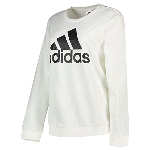adidas W BL FT SWT Sweatshirt, Women's, White/Black, XS