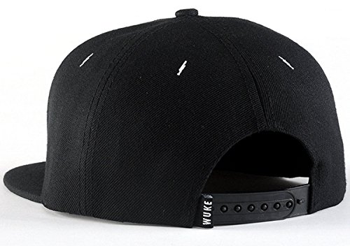 Aivtalk - Negra Gorra de Béisbol Unisex Sombrero Plano con Bordado de Cruz Accesorios para Hombre Mujer Parejas Hip Hop Snapback