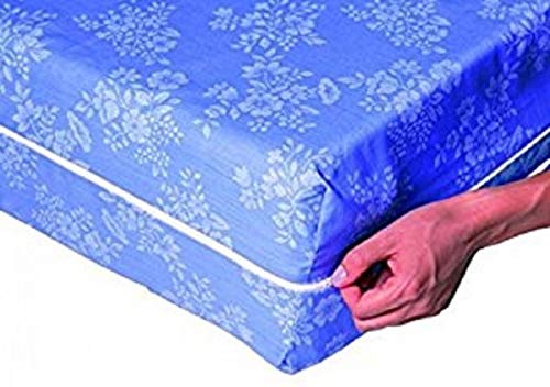 Alpes Blanc - Funda de colchón integral (160 x 200 cm), color azul