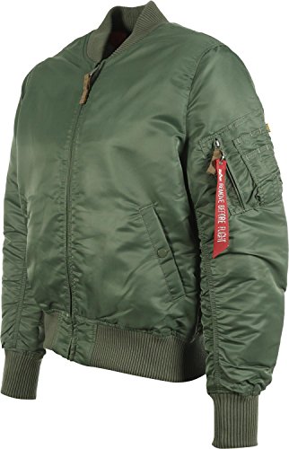ALPHA INDUSTRIES Flight Jacket|MA-1 VF 59 Chaqueta, Verde (Sage Green 01), M para Hombre