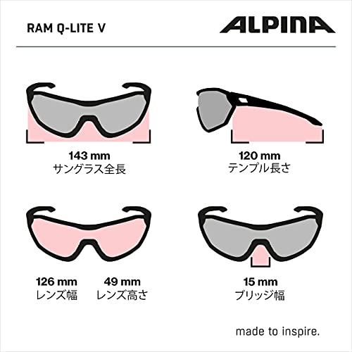 ALPINA, RAM HVLMB Gafas Deportivas, White Matt, One Size, Unisex-Adult (A8672)