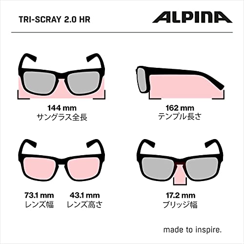 ALPINA, Tri-Scray 2.0 CM/CMO/CC Gafas Deportivas, dirtblue, One Size Occhiali sportivi, Unisex-Adult, Grey Matt