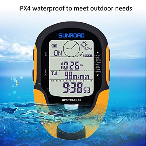 Altímetro de Temperatura, Ipx4 Impermeable Compatibilidad de Sistema Dual Medidor de Altitud GPS Altímetro Electrónico para Consultas de Temperatura Y Humedad para Productos para Exteriores