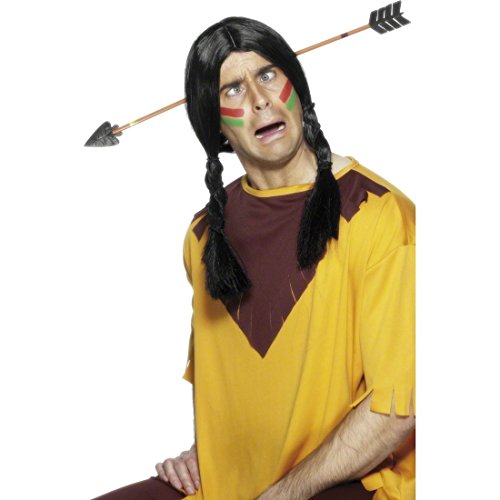 Amakando Diadema de flecha por la cabeza, accesorio de estilo indio, divertido accesorio de broma indio, accesorio para el pelo del Oeste, accesorio para carnaval