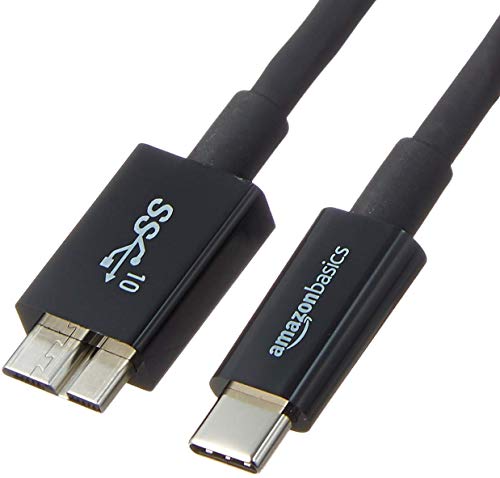 Amazon Basics - Cable USB tipo C a Micro-B 3.1 de 2ª generación - 0,9 m - Negro