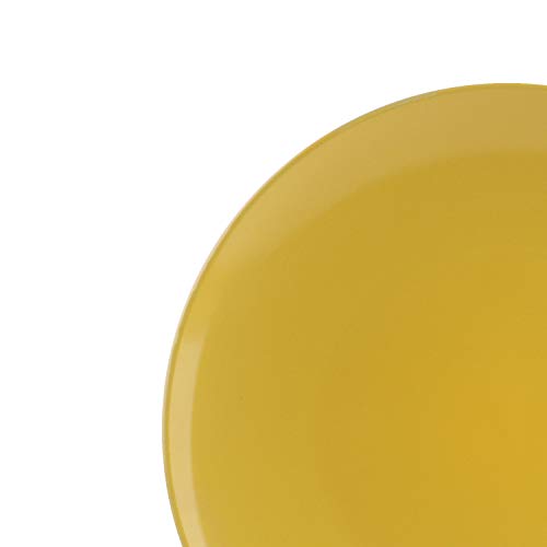 Amazon Basics - Vajilla de gres para 6 personas, color Amarillo, 18 piezas