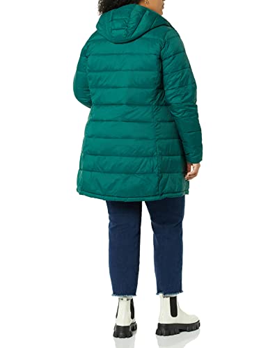 Amazon Essentials Lightweight Water-Resistant Packable Puffer Coat Abrigo de Piel, Verde Oscuro, XL