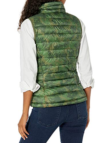 Amazon Essentials Lightweight Water-Resistant Packable Puffer Vest Chaleco de plumón, Verde, Camuflaje, XS