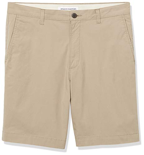 Amazon Essentials Regular-Fit Lightweight Stretch 9" Short Pantalones Cortos, Caqui, 30W