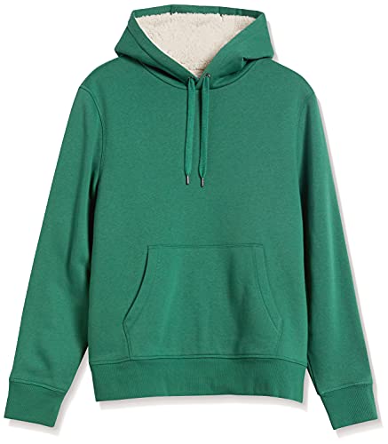 Amazon Essentials Sherpa-Lined Pullover Hoodie Sweatshirt Suéter de Meter, Verde, XL