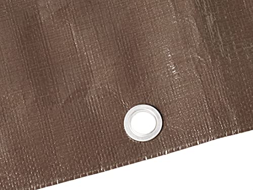 AmazonCommercial - Lona impermeable de poliéster multiusos, 3,6 x 4,8 m, 0,4 mm de espesor, plateado y negro, pack de 1 unidad