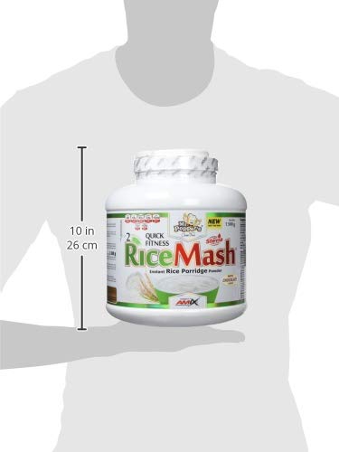 AMIX - Suplemento Alimenticio - RiceMash en Formato de 1,5 kilos - Gran Aporte Nutritivo y Saciante - Contenido Rico en Carbohidratos - Sabor a Chocolate Blanco