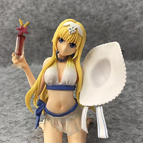 Anime Sword Art Online 13cm Montaje de Figura de acción Alice Verano Traje de baño PVC colección Estatua Figura Modelo decoración Juguete Regalo
