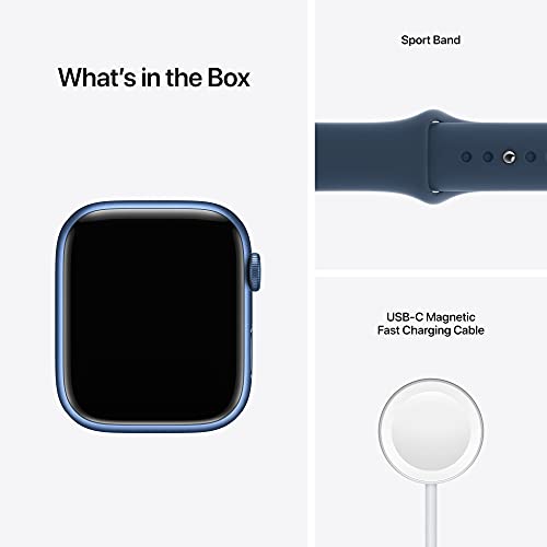 Apple Watch Series 7 (GPS + Celular, 45 mm) - Caja de Aluminio Azul con Banda Deportiva Abyss - Regular (Reacondicionado)