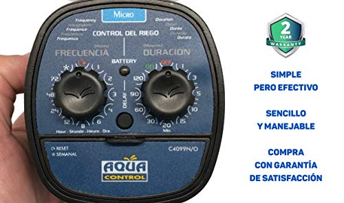 Aqua Control C4099O Programador de Riego para Jardín, Para todo tipo de Grifos, Apertura a 0 Bar. Antiguo C4099N