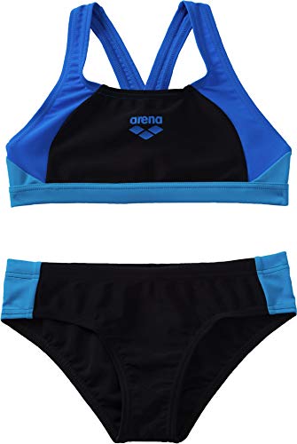 ARENA REN Two Pieces Bikini para Mujer, Mujer, 000990, Black-Pix Blue-Turqu, 42