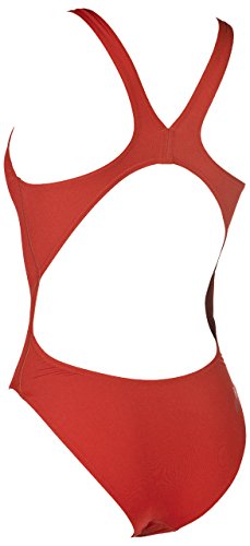 ARENA W High Bañador Deportivo Mujer Solid Swim Tech Alto, Red-White, 38
