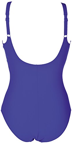 ARENA W Tiffany U Back One Piece C-Cup - Bañador para Mujer, Mujer, 000709_759_38, Multicolor (Bright Blue/Rose Violet/Mango), 42