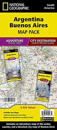 Argentina, Buenos Aires, Map Pack Bundle: Travel Maps International Adventure/Destination Map (National Geographic Adventure Map) [Idioma Inglés]