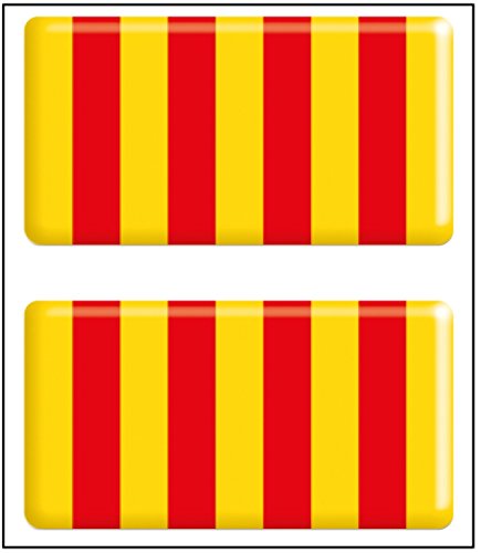 Artimagen Pegatina Bandera Rectángulo 2 uds. Cataluña Resina 48x26 mm/ud.