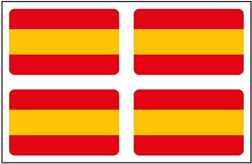 Artimagen Pegatina Bandera Rectángulo 4 uds. España 30x18 mm/ud.
