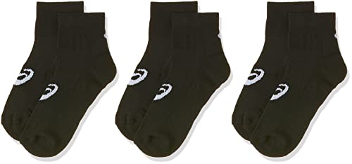 ASICS 3Ppk Quarter Sock Calcetines, Negro (Black 155205-0900), 45-46 Unisex Adulto