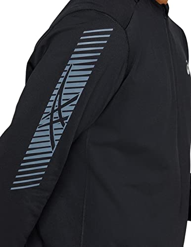 ASICS Icon LS 1/2 Winter Zip T-Shirt, Performance Black/Carrier Grey, M Mens