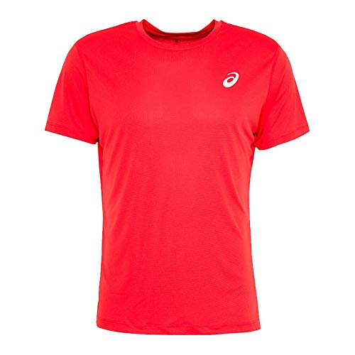 Asics Silver SS Top Camiseta, Hombre, Classic Red, S