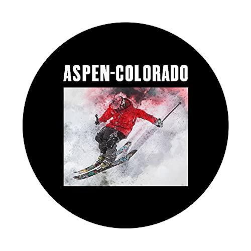 Aspen Colorado Esquiar Esquiar Recuerdo Esquí Memorabilia Vacay PopSockets PopGrip Intercambiable