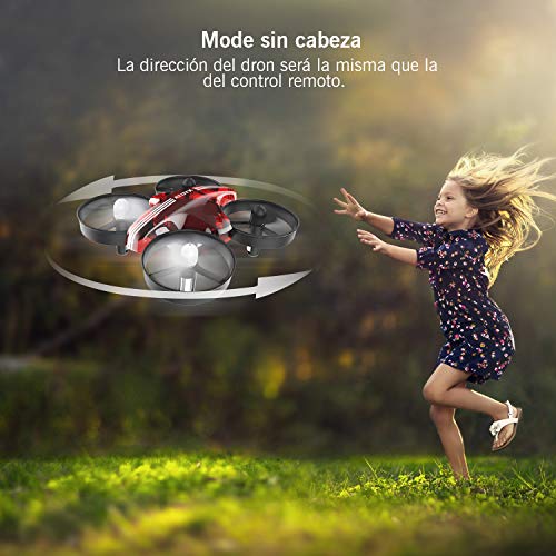 ATOYX Mini Drone para Niños Principiantes, Drone Quadcopter RC con 2.4G 4 Canales 6-Axis Gyro,Modo sin Cabeza, Auto Hovering, 3 Modos de Velocidad y Baterías Adicionales, Regalos y Juguetes, Rojo