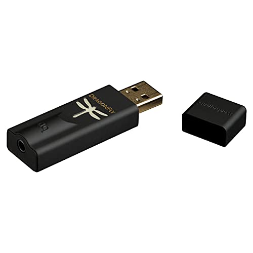 AudioQuest Dragonfly - Conversor de Audio (3.5 mm, USB), Negro