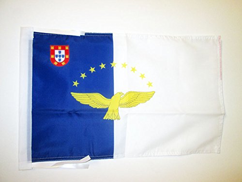 AZ FLAG Bandera de Las Azores 45x30cm - BANDERINA Azores - Portugal 30 x 45 cm cordeles