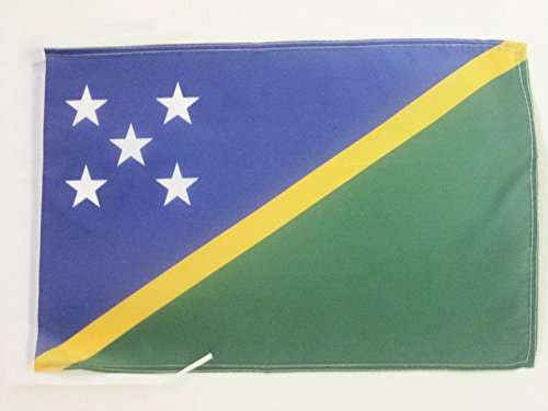 AZ FLAG Bandera de Las Islas SALOMÓN 45x30cm - BANDERINA SALOMONENSE 30 x 45 cm cordeles