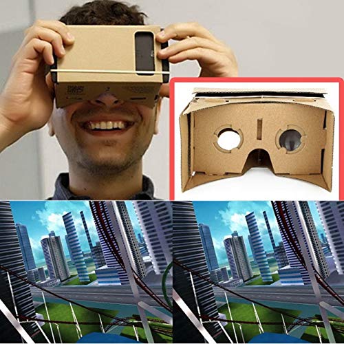 Ba30DEllylelly Ulter Clear DIY Cartón 3D VR Gafas de Realidad Virtual para teléfono Inteligente DIY imán Google Cartones Gafas