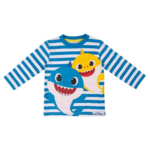 Baby Shark S0724313 Camiseta de Manga Larga Infantil, Azul, Talla 12 Meses