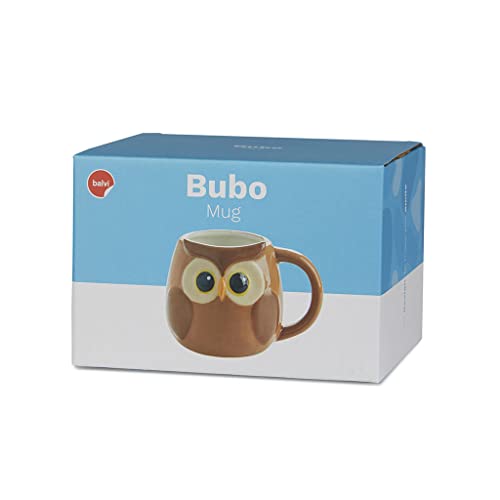Balvi Mug Bubo Color marrón Taza en Forma de Cabeza de Buho Capacidad 400ml Apta para lavavajillas y