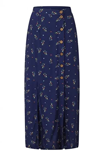 Banned Clothing - Spring Sprig Long Line Skirt 2XL / Navy