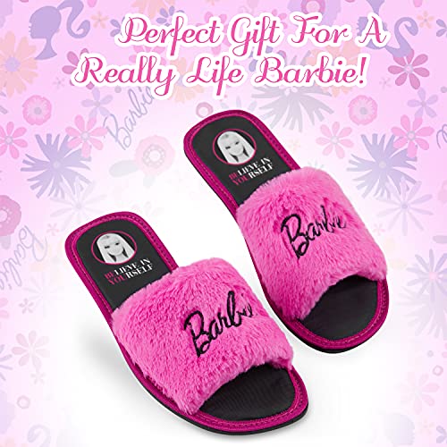 Barbie Zapatillas Mujer, Zapatillas de Casa Mujer Talla S-L, Regalos mujer (36-37 EU, Rosa, numeric_36)