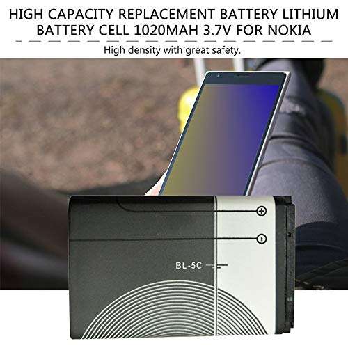 Batería de Litio 1020mAh 3.7V de la batería de Litio de reemplazo de Alta Capacidad para la Herramienta eléctrica Duradera de Nokia BL-5C