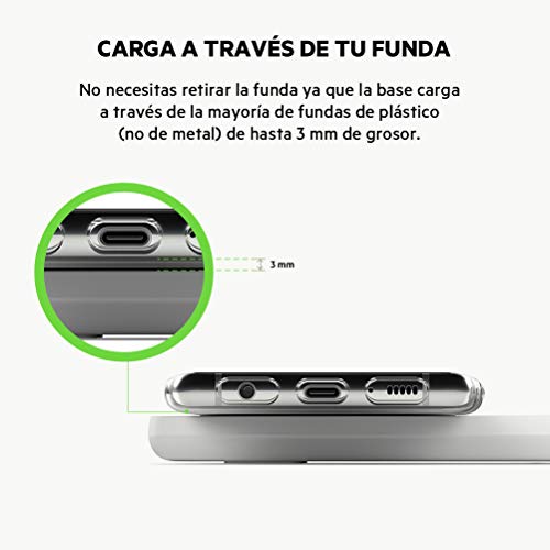 Belkin cargador inalámbrico doble (base de carga inalámbrica doble de 10 W para iPhone 13 o iPhone 12, Galaxy S20, S20+, S20 Ultra, Pixel 4, 4XL, AirPods y otros)