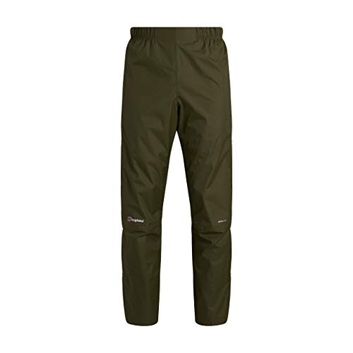 Berghaus Deluge Pantalones Impermeables, Hombre, Verde Hiedra, (2) S