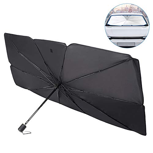 Bestine - Parasol para ventana frontal de coche, plegable, para parabrisas, protege de los rayos UV y del calor, reflector