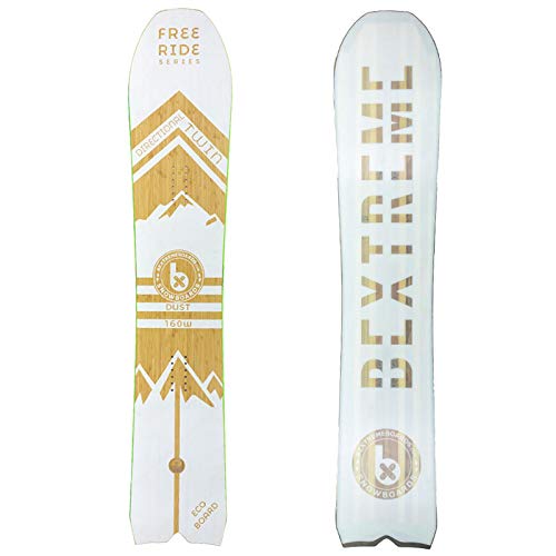 Bextreme Tabla Snowboard Freeride Dust 160cm. Eco-Board de Bambu, Haya y álamo. Medida 160cm. Snow para Hombre Ideal Paras Fuera Pista Powder