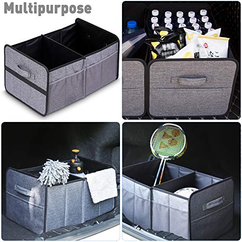 BEYAOBN Organizador de maletero plegable bolsas,Caja Plegable,Accesorios Coches Interior para maletero del cohce,gris,50*32*28cm