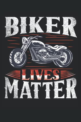 Biker Lives Matter: Notebook for Bike lovers, A5 format 15.2 x 22.9 cm, 6 "x 9", 4x4 Squares paper, 120 pages