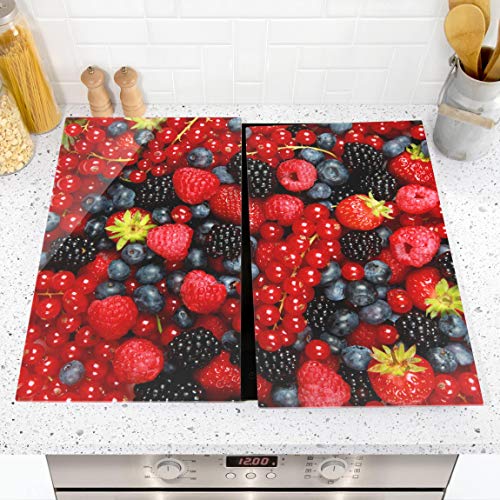 Bilderwelten Juego Cubre vitros de Cocina Universal - Fruity Berries - 52 x 60 cm