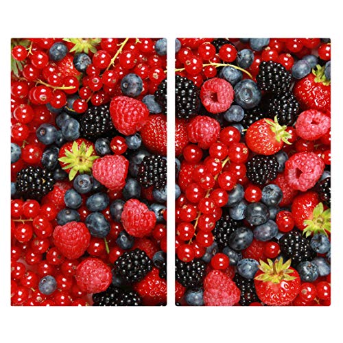 Bilderwelten Juego Cubre vitros de Cocina Universal - Fruity Berries - 52 x 60 cm