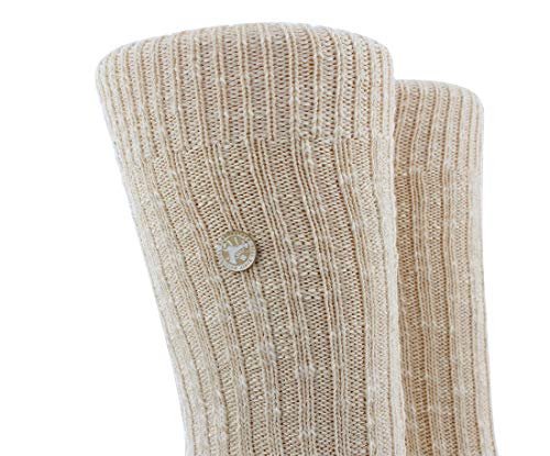 Birkenstock Men's Cotton Slub Beige Sock