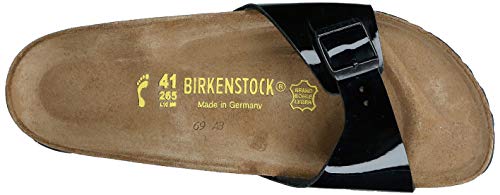Birkenstock Schuhe Madrid Birko-Flor Lack Schmal Black (040303) 37 Schwarz